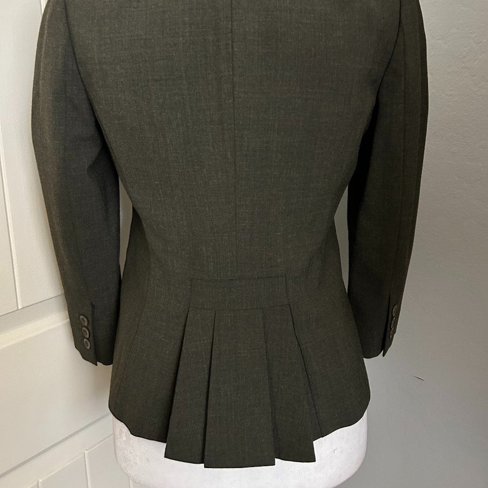 Laundry by Shelli Segal 3/4 Sleeve One-Button Lined Blazer Brownish-Gray Size 4